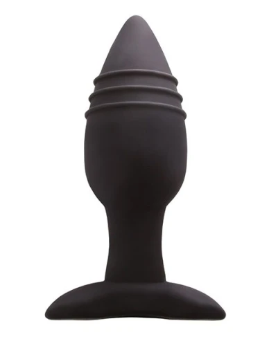 Средняя чёрная анальная пробка RENEGADE PLUG 4 - 12 см.