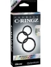 Набор из трех чёрных эрекционных колец Silicone 3-Ring Stamina Set