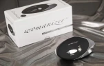 Чёрный бесконтактный стимулятор с хромированной вставкой Womanizer W500 Black Chrome