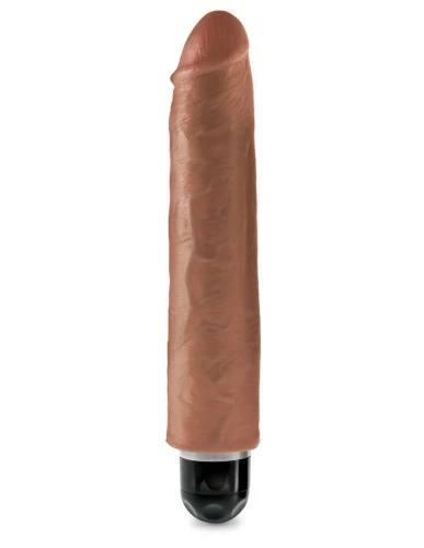 Кофейный вибратор-реалистик 10" Vibrating Stiffy - 30,5 см.