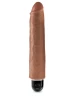 Кофейный вибратор-реалистик 10" Vibrating Stiffy - 30,5 см.