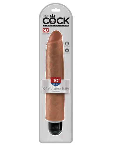 Кофейный вибратор-реалистик 10" Vibrating Stiffy - 30,5 см.