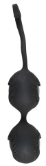 Чёрные вагинальные шарики с сердечками BLACK VELVETS