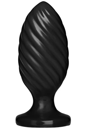 Чёрная анальная пробка Platinum Premium Silicone The Swirl - 12,7 см.