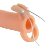 Телесная вибронасадка Duo Clit Climax-Her - 15 см.