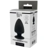 Чёрная анальная пробка PREMIUM SILICONE PLUG S - 9 см.