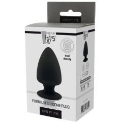Чёрная анальная пробка PREMIUM SILICONE PLUG S - 9 см.