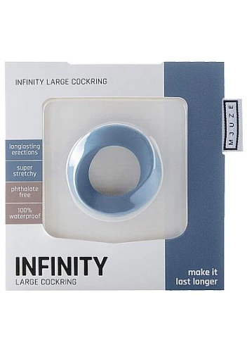 Синее эрекционное кольцо Infinity Large Cockring