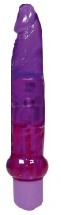 Фиолетовый гелевый анальный вибратор Jelly Anal - 17,5 см.