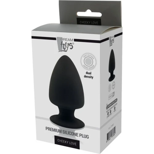 Чёрная анальная пробка PREMIUM SILICONE PLUG M - 11 см.