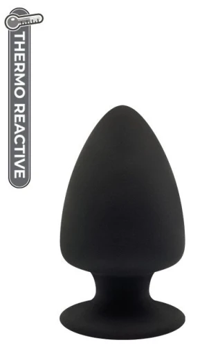 Чёрная анальная пробка PREMIUM SILICONE PLUG M - 11 см.
