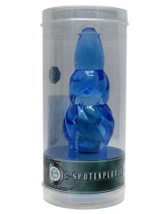 Голубая анальная вибропробка - 9 см.