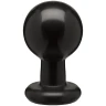 Круглая чёрная анальная пробка Classic Round Butt Plugs Large - 12,1 см.