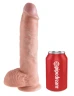 Большой фаллоимитатор с мошонкой 10" Cock with Balls на присоске - 25,4 см.