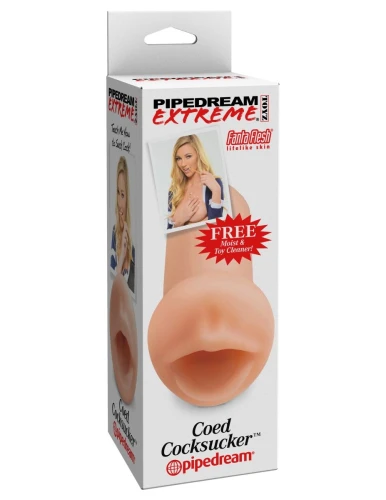 Телесный мастурбатор-ротик Coed Cocksucker