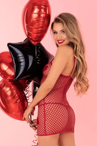 Коротенькое сетчатое платье Sensual Hearts
