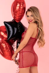 Коротенькое сетчатое платье Sensual Hearts