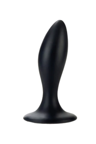Массажер простаты Curved Silicone Prostate Probe из силикона чёрный