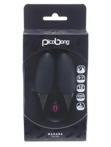 Чёрный двойной вибратор Duo Vibe MAHANA BLACK (PicoBong)
