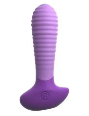 Сиреневый анальный вибратор с рёбрышками Petite Tease-Her - 11,9 см.