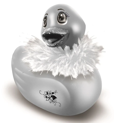 Серебристая уточка вибратор I Rub My Duckie Paris Silver Travel Size
