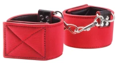 Чёрно-красные двусторонние оковы на ноги Reversible Ankle Cuffs
