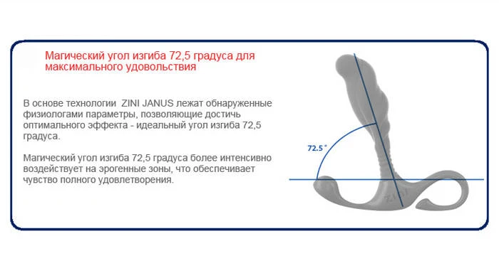 Большой чёрный массажер простаты ZINI JANUS LAMP