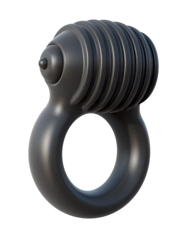 Чёрное эрекционное виброкольцо Blackjack Power Ring