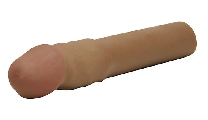Бежевая насадка-удлинитель CyberSkin 4 inch Xtra Thick Transformer Penis Extension Dark