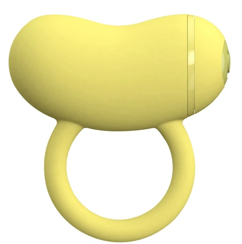 Жёлтое виброкольцо на пенис ENZO COUPLES RING