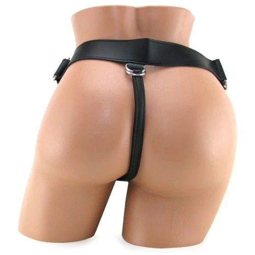Красный женский страпон с вибрацией 8" Vibrating Silicone Ribbed Strap-on - 21,6 см.