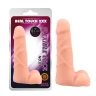 Телесный фаллоимитатор с мошонкой Flexible Cock No.01 - 16,4 см.