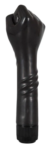 Чёрный вибратор-рука для фистинга The Black Fist Vibrator - 24 см.