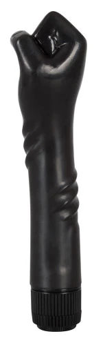 Чёрный вибратор-рука для фистинга The Black Fist Vibrator - 24 см.
