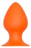 Оранжевая анальная пробка PLUG WITH SUCTION CUP - 13,4 см.