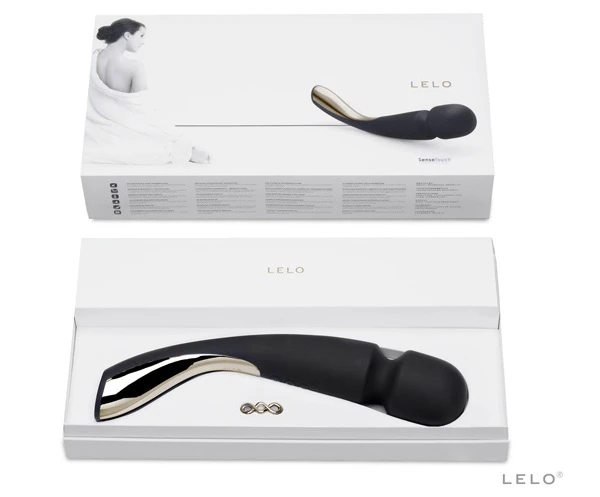 Большой профессиональный массажер Smart Wand Large чёрного цвета