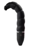 Чёрный анальный стимулятор с вибрацией PURRFECT SILICONE DELUXE 5.5INCH - 14 см.