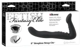 Чёрный безремневой страпон 8" Strapless Strap-On - 20,3 см.