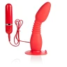 Красная анальная пробка с хребтом и присоской COLT Easy Flex Glider - 18,5 см.