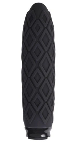 Чёрный фактурный мини-вибратор Luxe Compact Vibe Princess - 10,8 см.
