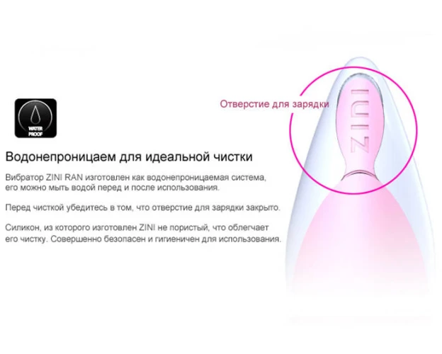 Вибратор ZINI RAN вишневого цвета с чёрным
