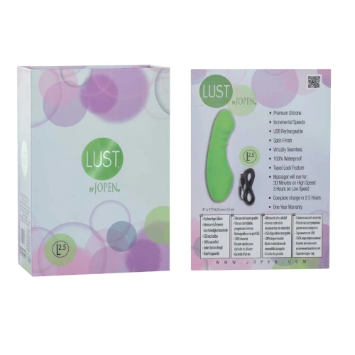 Зелёный миниатюрный вибратор L2.5