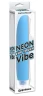 Неоново-голубой вибратор Neon Luv Touch Vibe - 17 см.