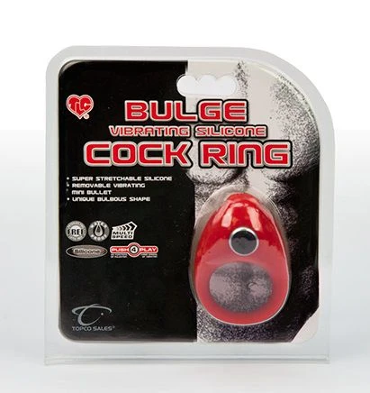 Эрекционное кольцо с вибропулей TLC Buldge Vibrating Silicone Cock Ring