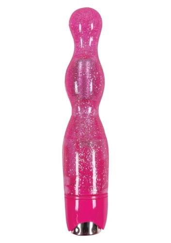 Розовая виброёлочка Starlight Gems Libra Vibrating Massager - 20,5 см.