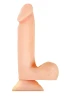Телесный фаллоимитатор с мошонкой Colours 2X 6" Dual Density - 18,8 см.