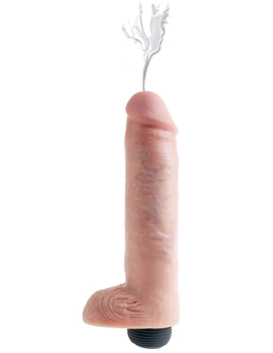 Фаллоимитатор King Cock 10" Squirting Cock с эффектом эякуляции - 25,4 см.