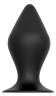 Чёрная анальная пробка PLUG WITH SUCTION CUP - 14,6 см.