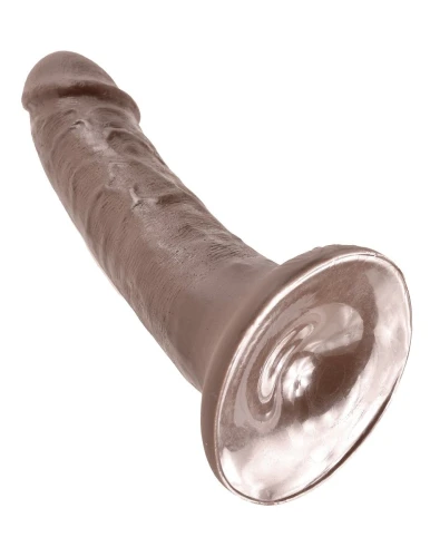 Коричневый фаллоимитатор на присоске 6" Cock - 15,2 см.