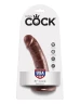 Коричневый фаллоимитатор на присоске 6" Cock - 15,2 см.